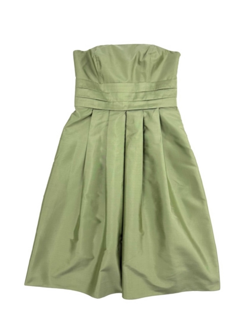 Ann Taylor Strapless Olive Green Cocktail Dress